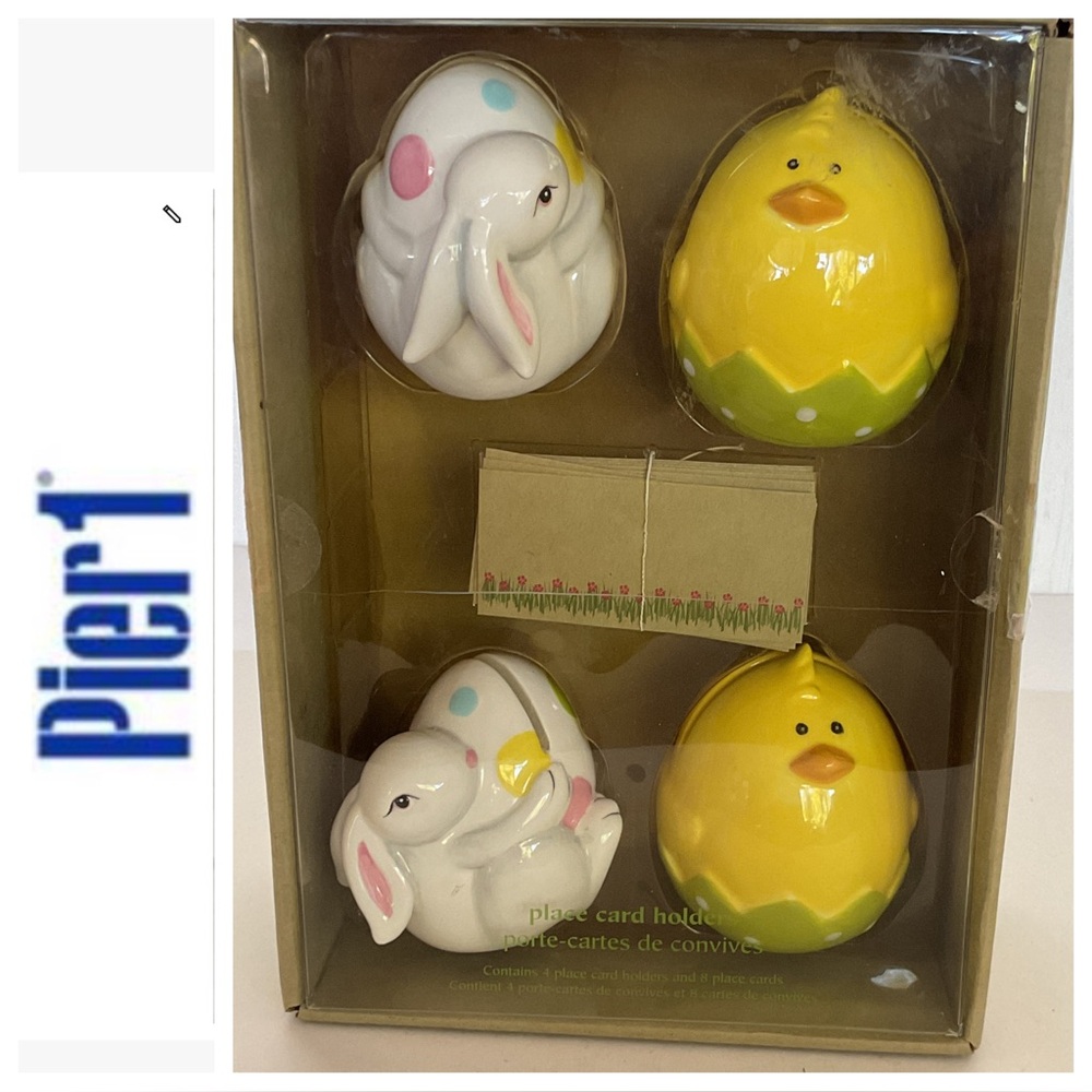 Pier 1 Spring Easter Place Card Hokders NWT